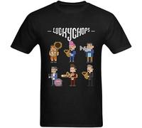 RlMI LINMY Lucky Chops Band Chibi O-Neck 100% Cotton Short Sleeve Unisex T-Shirt S