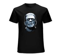 RlMI LINMY Mens Frankenstein T-Shirt Boris Karloff Monster Vintage Horror Goth Halloween Tee Black XXXL
