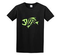 RlMI LINMY Modern Unique Loomis Corpo Fish Unisex 100% Cotton Short-Sleeve T-Shirts Black S