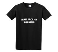 RlMI LINMY Powerful Janet Jackson Logo O-Neck 100% Cotton Short Sleeve Unisex T-Shirt M