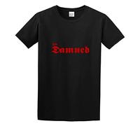 RlMI LINMY The Damned Band Logo O-Neck 100% Cotton Short Sleeve Unisex T-Shirt L