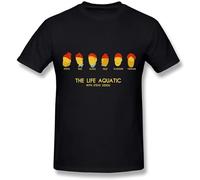 RlMI LINMY The Life Aquatic with Steve Zissou O-Neck 100% Cotton Short Sleeve Unisex T-Shirt L