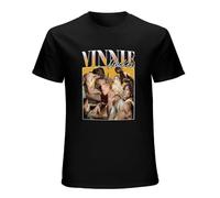 RlMI LINMY Vinnie Hacker 90s Inspired Logo Merch T-Shirt Men And Woman Short Sleeve Women Funny T Shirt Unisex Harajuku Tops Shirt T-Shirt Black M