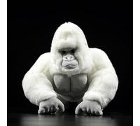 RLOMUTE Peluche Gorilla Giocattolo Morbido e Carino Adatto per San Christmas Regali per Feste Compagni Camera da letto Decorazione per la casa Regalo per Bambini di 3 4 5 6 anni - gorilla albino