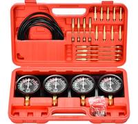 Rlongtou Professionale Sincronizzatore Carburatore per Vuoto Set di Strumenti con 4 Manometro e Adattatore