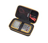 RLSOCO Custodia per Fluke multimetro 113/116/117/175/115/114/179/177/233/88/87V/F17B Custodia Rigida per PeakTech multimetro 2695/3442/3441/3440/3355/3360/3690 (Cerniera gialla)
