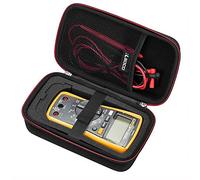 RLSOCO Custodia per Fluke multimetro 179/177/175/117/116/115/114/113/233/88/87V/ Fluke F17B Custodia Rigida per PeakTech multimetro 3440/3441/3442/3355/3360/3690/2695 (Cerniera rossa)