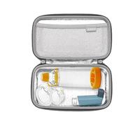 RLSOCO Custodia per Inalatore per Asma per Bambini e Adulti, Custodia da Viaggio per Inalatore per Dispositivo, Maschera e Altri Accessori -Rosso (Solo Custodia)