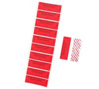 RLSYM 100 etichette di sicurezza antimanomissione, 2,5 x 7,6 cm, colore rosso, a prova di manomissione, adesivi di sicurezza strappati e non validi (rosso)
