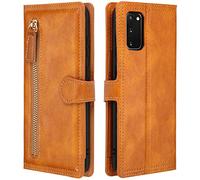 RLTech Cover per Samsung Galaxy S20, Folio Caso in pelle PU Portafoglio con Slot Holder, Chiusura Magnetica, Kickstand Custodia Flip Case per Samsung Galaxy S20 6,2 Pollice, Marrone