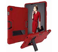 RLTech Custodia Cover per Galaxy Tab S5E, Full-body Ibrida Custodia in Silicone PC Interno Protezione Completa Heavy Duty Bumper Custodia per Samsung Galaxy Tab S5E 10.5 T725/T720, Rosso