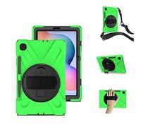 RLTech Custodia per Samsung Galaxy Tab S6 Lite, 360 Rotante Supporto e Tracolla Custodia Robusta Ibrida Antiurto Cover Rigida Protettiva per Samsung Galaxy Tab S6 Lite 10.4 P615/P610, Verde