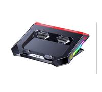 RLVYTA Base di Raffreddamento per Laptop Dispositivo di Raffreddamento per Laptop da Gioco Supporto per Notebook RGB LED Potente Pad di Raffreddamento Regolabile con Flusso d'Aria Cooling Pad(Red)