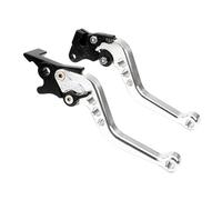 RLVYTA Freno Leve di Frizione Maniglia Leve freno e frizione regolabili per moto CNC, universali per YAMAHA, adatte per Honda e Suzuki, impugnature per manubrio e motore. pompa freno leva(Silver)