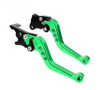 RLVYTA Freno Leve di Frizione Maniglia Leve freno e frizione regolabili per moto CNC, universali per YAMAHA, adatte per Honda e Suzuki, impugnature per manubrio e motore. pompa freno leva(Green)