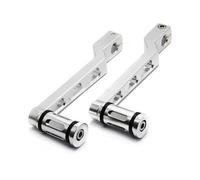 RLVYTA Leva del Cambio Pieghevole per 1 set di leve del cambio CNC Heel Toe e pedale del cambio adatti per Touring Softail Trike Leva Cambio Piastra del Gradino(Silver)