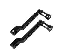 RLVYTA Leva del Cambio Pieghevole per Adatto per Harley Softail Touring Electra Road Glide FLHR Pedal Heel Toe Leva del cambio zigrinata nera Leva Cambio Piastra del Gradino(Black)