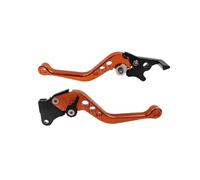 RLVYTA Maniglia del freno della motocicletta, modifica della motocicletta, leva del tamburo della frizione CNC, set manubrio regolabile, parti modificate(Orange)