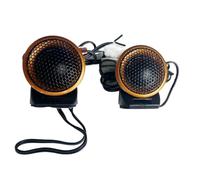 RLVYTA tweeter auto Altoparlanti per frequenze alte per a Pacchetto altoparlante universale modificato per auto con condensatore, tromba tonda con pellicola di seta sul fondo, incollabile.