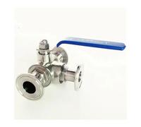 RLZQSGOT Adatto for Tubo OD 19 mm 3/4" x 0,5" Tri Clamp T/L Port Ball SUS 304 in Acciaio Inox for la Produzione di Birra in casa(T-Port)