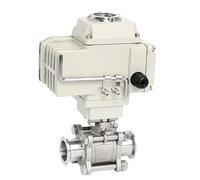 RLZQSGOT DN40 Φ45 Valvola a Sfera motorizzata a Piattaforma Alta in Acciaio Inossidabile 220VAC Valvole a Sfera elettriche con ghiera Tri-Clamp(12VDC)