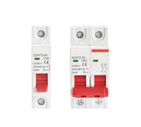 RLZQSGOT DZ47Z-63 DC 1P 2P 250V 550V 63A 6kA Interruttore Automatico Solare fotovoltaico con Curva C, Mini Interruttore Automatico, 1 Pezzo(63A,2P 550VDC)