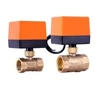 RLZQSGOT Valvola a Sfera motorizzata DN15 DN20 DN25 DN32 DN40 12VDC 24VDC 3 Fili 2 Punti di Controllo in Ottone valvola a Sfera elettrica(DN20,24VDC)