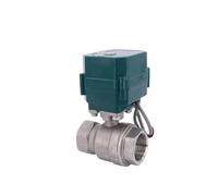 RLZQSGOT Valvola a Sfera motorizzata in Acciaio Inossidabile DN15-50 Valvola a Sfera Grande a Passaggio Totale 2/3 Fili attuatore Elettrico AC220V DC24V DC12V(AC220V-CR02,2 inch)