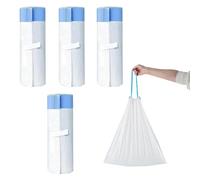 RMAN 80 pezzi Sacchetti per Lettiera per Gatti 60×50 cm Sacchetto Lettiera Gatto con Cordoncino Adatto autopulente, Antigraffio, Durevole, Gatti Accessori, 4 rotoli