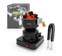 RMAN® Accenditore Elettrico Carbone, Bruciatore per Narghile, Nero | Include Cestello, Pinze In Acciaio Inox, Cavo Lungo Accessori, Per Narghilè, Barbecue