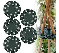 RMENOOR 5 Pz Impugnature per Canne Rampicanti Supporto per Canna di Bambù Supporto per Piante Connettore per Canna da Pesca Impugnature 12 Fori Rotondi per Arrampicata in Giardino