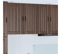 RMIHSJG Armadietto da cucina marrone effetto quercia 40 x 31 x 80 cm, materiale in legno con ante scorrevoli e scomparti multipli per una pratica conservazione e ordine dal design minimalista