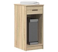 RMIHSJG Armadietto per computer con cassetto in rovere Sonoma, 35 x 45 x 77 cm, robusto materiale in legno, organizer da scrivania con spazio per il computer e la gestione dei cavi