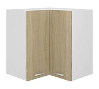 RMIHSJG Armadio angolare Lione Sonoma Rovere 57 x 57 x 60 cm Materiale legno con due ripiani e due ante per la conservazione della cucina, soluzione di stoccaggio, durevole e facile da pulire.