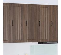RMIHSJG Armadio da cucina marrone effetto quercia 40 x 31 x 100 cm in legno con ante scorrevoli e design minimalista per una conservazione pratica