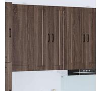 RMIHSJG Armadio da cucina marrone effetto quercia 60 x 31 x 100 cm in legno con ante scorrevoli e design minimalista per una conservazione pratica