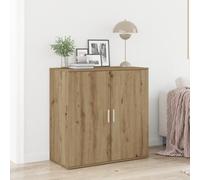 RMIHSJG Artisan - Credenza a buffet, 79 x 38 x 80 cm, in legno con superficie strutturata e due ampie ante per sala da pranzo e cucina, spazio robusto ed elegante