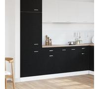 RMIHSJG Cassettiera in legno di rovere nero, 50 x 46 x 81,5 cm, con piedini regolabili e porta a cerniera per la conservazione moderna della cucina e lo spazio multifunzionale