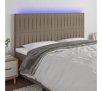 RMIHSJG Colore tortora, 200 x 5 x 118/128 cm, tessuto con design regolabile in altezza e illuminazione colorata, respiro e durevole, strisce tagliabili, perfette