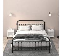 RMIHSJG Comodini 2 pezzi bianco lucido 40 x 35 x 50 cm con spazio di archiviazione e piano superiore stabile per soggiorno e camera da letto, materiale in legno durevole, design elegante, semplice