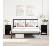 RMIHSJG Comodini 2 pezzi rovere nero 35 x 35 x 55 cm materiale in legno con ripiano e costruzione massiccia per uno stile minimalista e pratico spazio in camera da letto