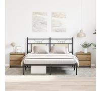 RMIHSJG Comodino 2 pezzi rovere Artisan 45 x 34 x 44,5 cm in legno con due cassetti per camera da letto, tavolino minimalista con struttura robusta e pratico