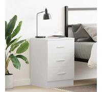 RMIHSJG Comodino bianco 38 x 35 x 56 cm in legno con 3 cassetti - Comodino robusto per camera da letto e soggiorno come tavolino - spazio per mobili - Montaggio semplice