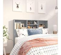 RMIHSJG Con ripiani grigio Sonoma 120 x 19 x 103,5 cm, parete con quattro scomparti, libreria in legno, design moderno per spazio aggiuntivo,