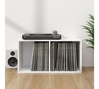 RMIHSJG Contenitore per dischi in vinile bianco 71 x 34 x 36 cm per raccolta LP; scaffale stabile con grande capacità e supporto flessibile per soggiorno