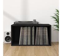 RMIHSJG Contenitore per dischi in vinile nero, 71 x 34 x 36 cm, per elegante presentazione in vinile e supporto flessibile come scaffale salvaspazio