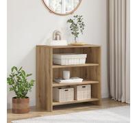 RMIHSJG Credenza Artisan Rovere 70 x 41 x 75 cm, in legno con tre ripiani spaziosi per sala da pranzo, cucina, soggiorno, in legno massiccio, spazio moderno, look senza tempo, liscio