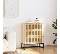 RMIHSJG Credenza classica 60 x 30 x 75 cm in legno con cassetti in legno e gambe in ferro per spazio e stabilità, design senza tempo per il soggiorno