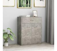 RMIHSJG Credenza grigio cemento, 60 x 30 x 75 cm, materiale in legno con 2 ante e 1 cassetto, design minimalista come ripiano basso o mobile per riporre oggetti, tavolo di alta qualità,