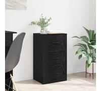RMIHSJG Credenza nera effetto quercia, 40 x 33 x 70 cm, materiale in legno con due scomparti e ripiani multipli per sala da pranzo, cucina, soggiorno, spazio per mobili